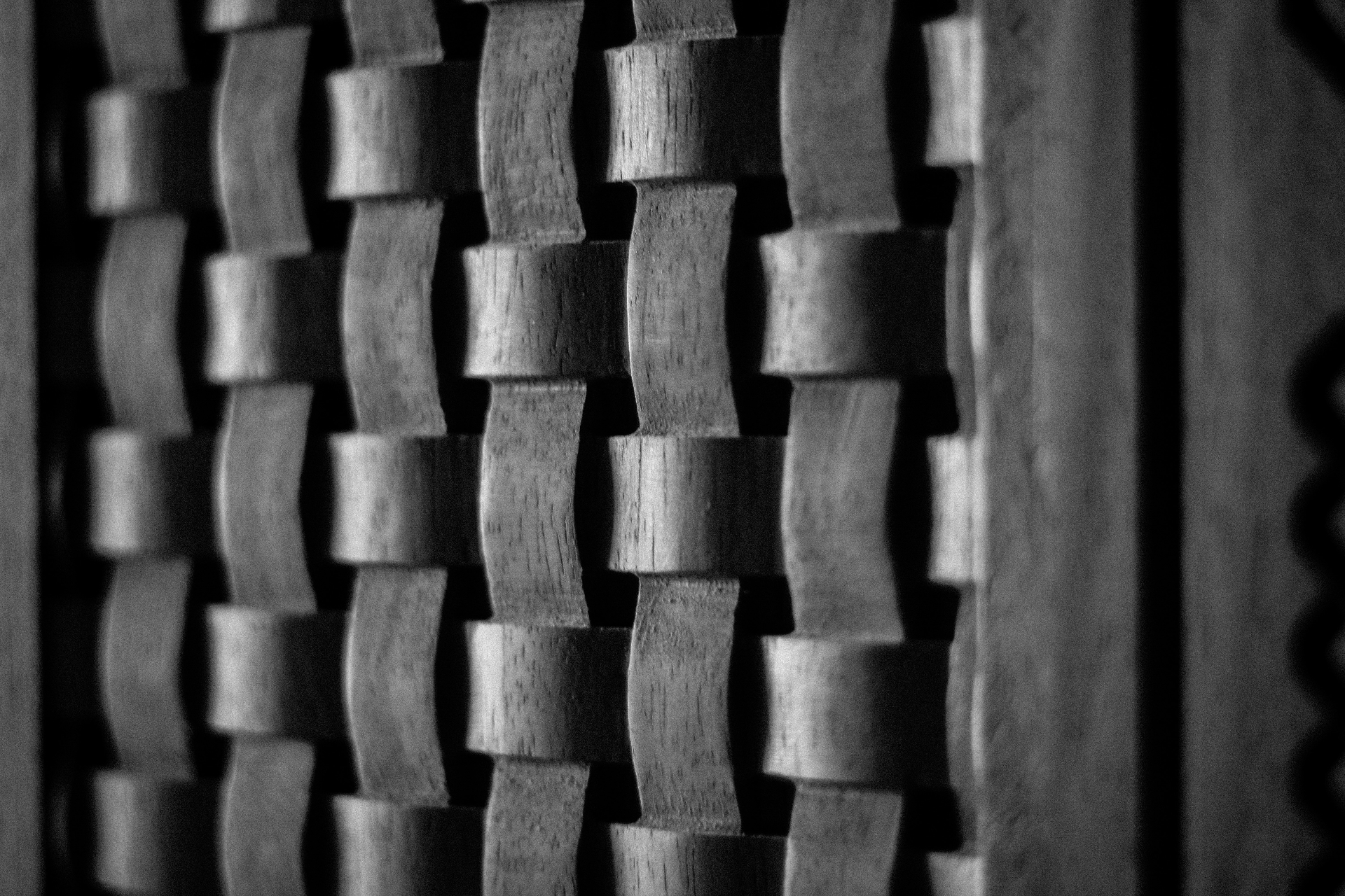 CNC carved wooden door panel with intricate design